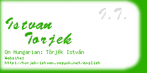 istvan torjek business card